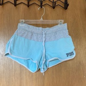 blue and gray shorts from PINK victoria’s secret